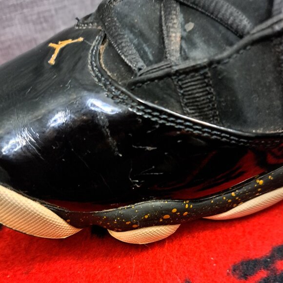 %Nike Jordan SIZE 13 Men 6 Rings 322992-007 Black Metallic Gold AJ20 main image 8